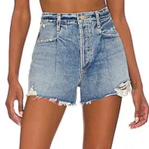 Citizens of Humanity Franca pleated Baggy short 29inch waist Baeza wash cutoffs
